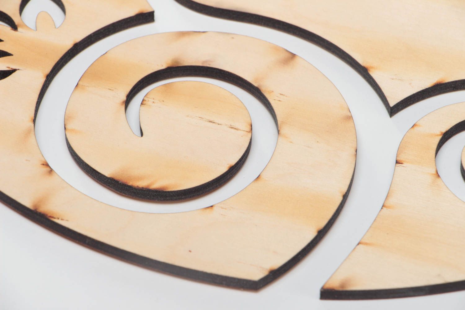 Plaque en bois brut ronde pour horloge faite main serviettage décoration photo 3