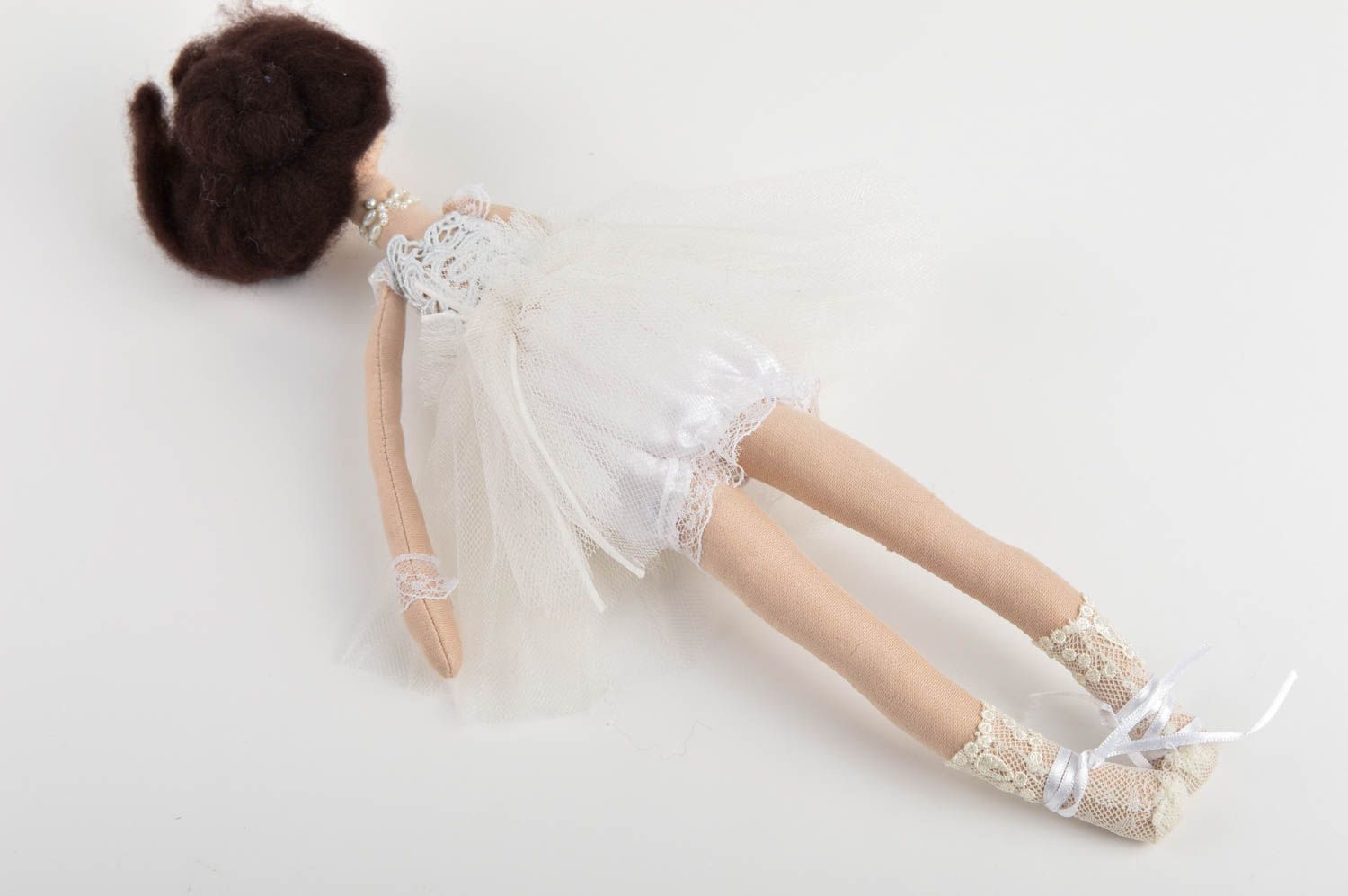 Кукла ручной работы кукла из ткани мягкая кукла из трикотажа в виде балерины фото 4