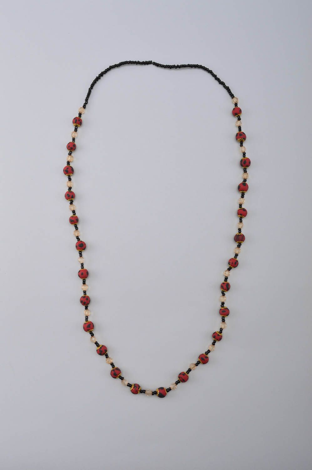 Stylish handmade beaded necklace plastic bead necklace polymer clay ideas photo 2