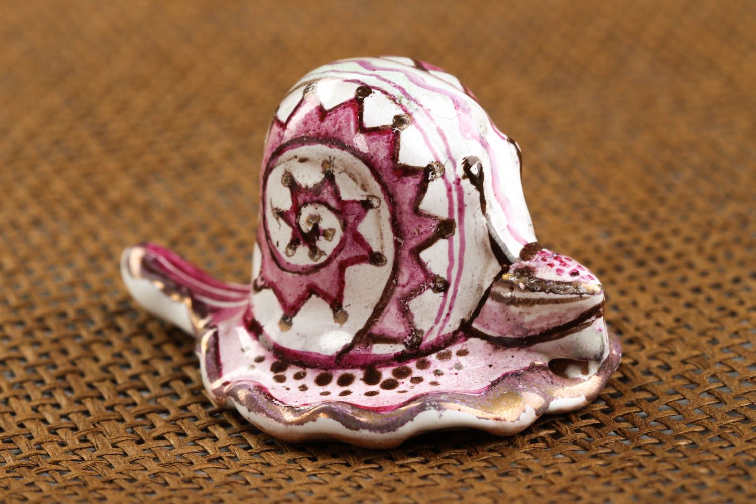 Dedal artesanal de arcilla caracol accesorio para costura regalo original foto 1