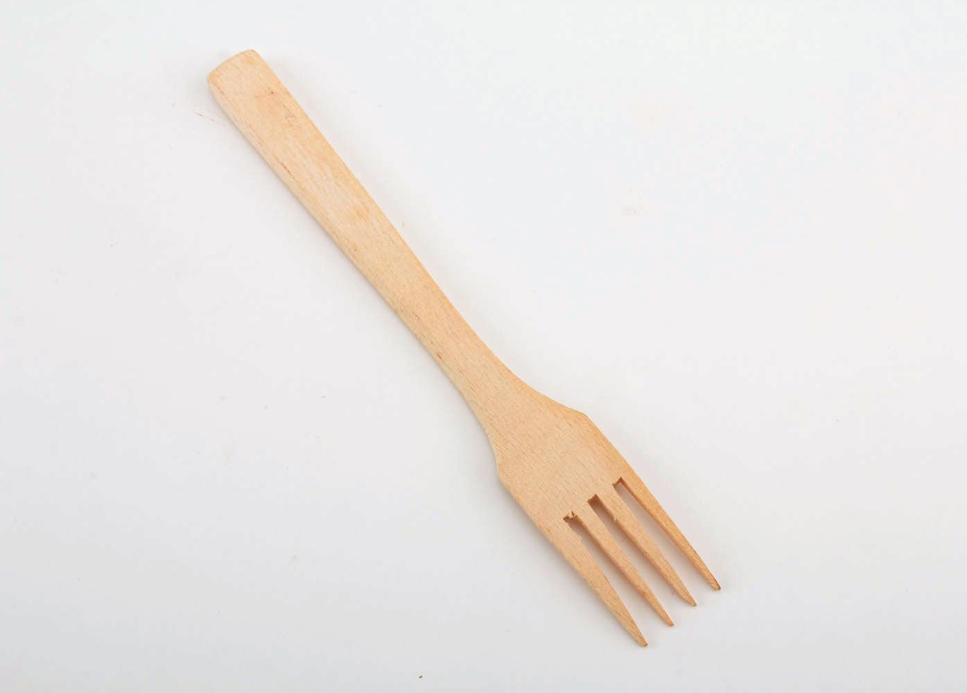 Tenedor de madera para ensalada foto 3