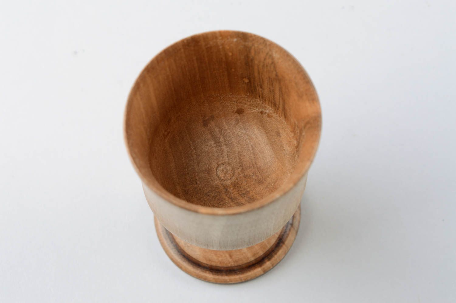 Copa para vino hecha a mano de madera vajilla moderna regalo original para amigo foto 5