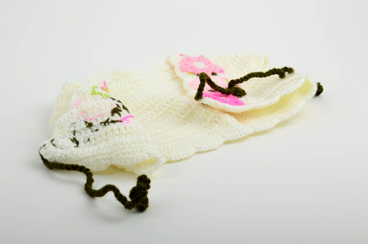 Chaleco tejido a crochet de hilos acrílicos ropa para niña regalo original foto 5