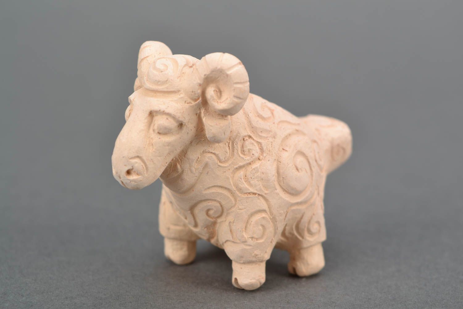 Clay whistle for a child Lamb photo 1