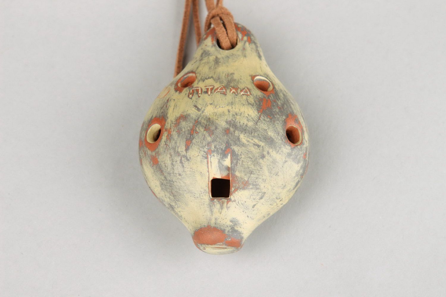 Ceramic pendant in the form of tin whistle photo 4