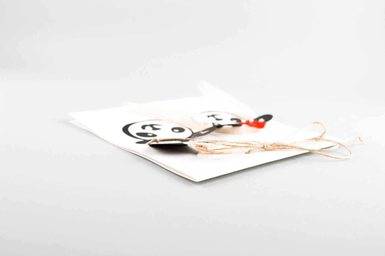 Открытка ручной работы поздравительная открытка с пандами красивая открытка фото 3
