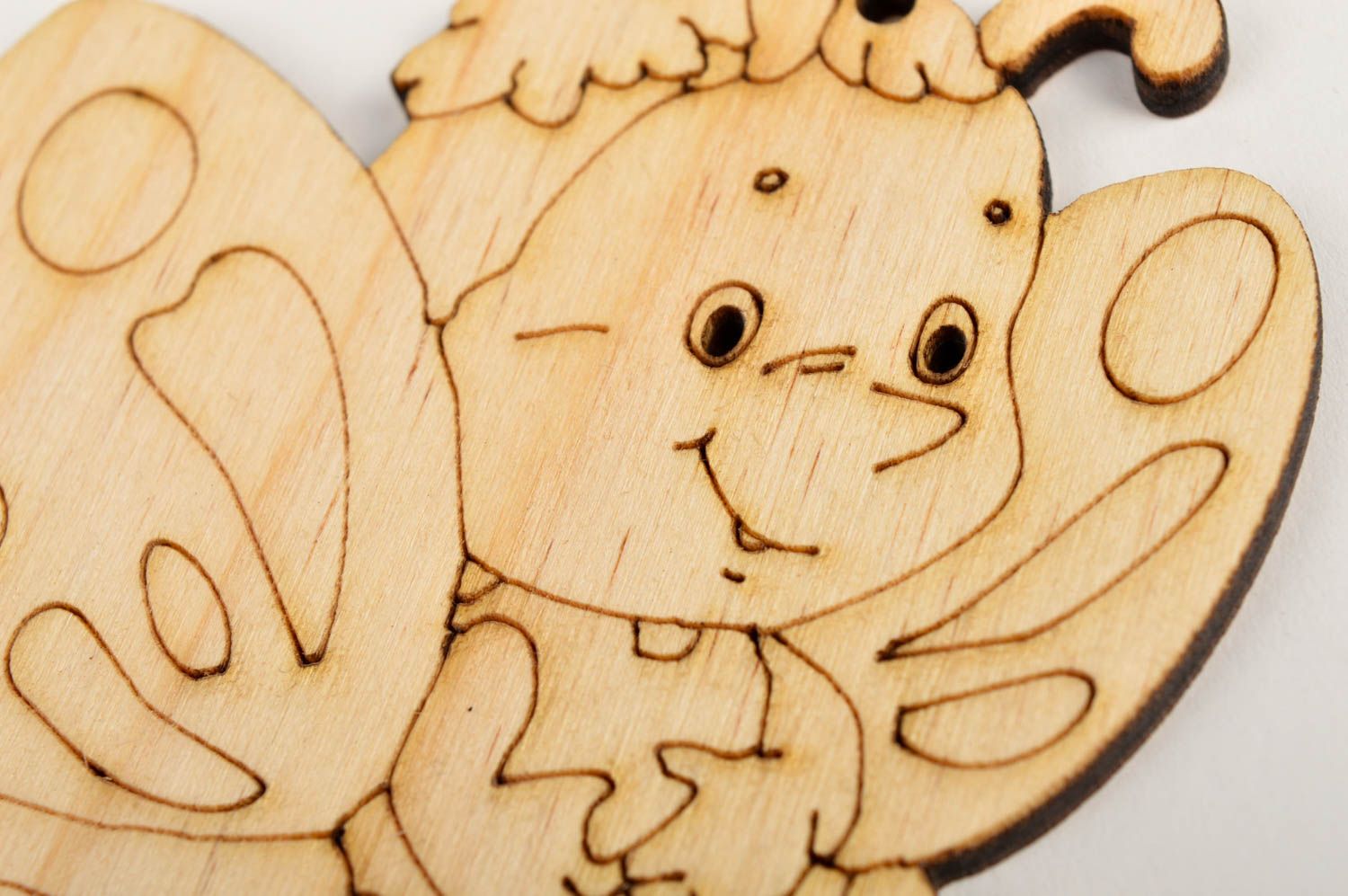 Cute handmade wooden blank toy gift ideas for kids art materials art supplies photo 4