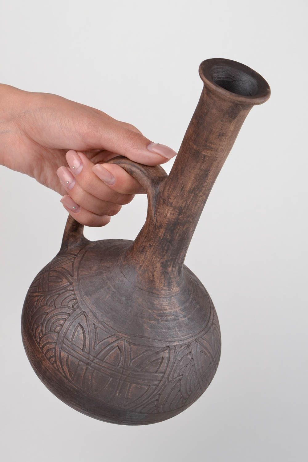 Handmade Keramik Flasche Geschenk für Frauen Flasche Wein handgemachtes Geschirr foto 2