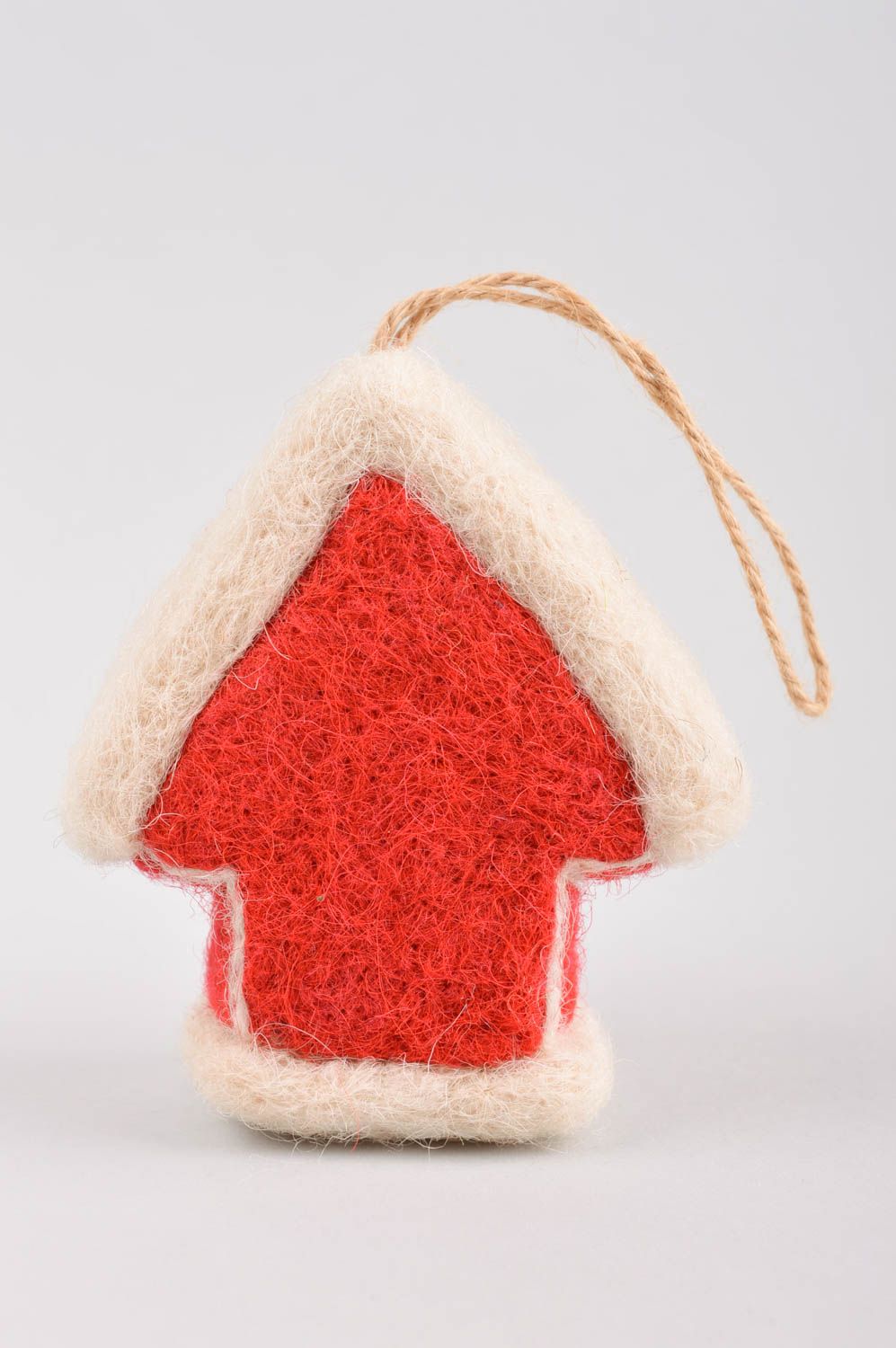 Nice handmade felted wool toy soft wall hanging Christmas tree decoration photo 3