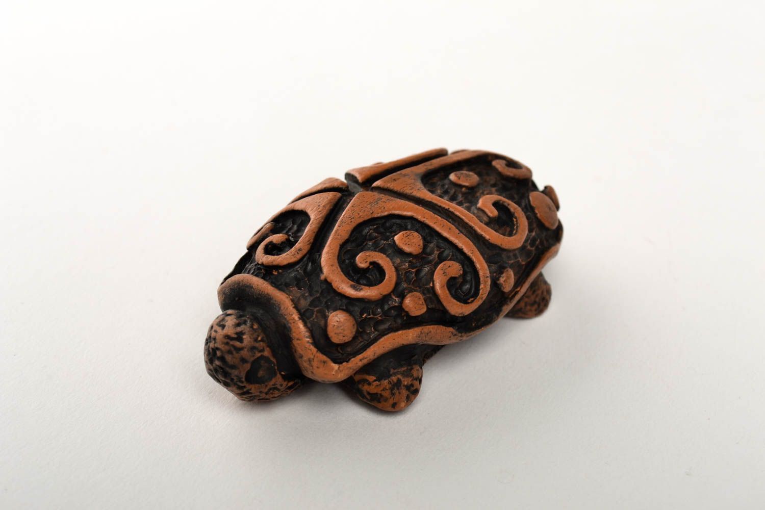 Rauch Pfeife Keramik Handarbeit kleine Pfeife originelles Geschenk Schildkröte foto 2