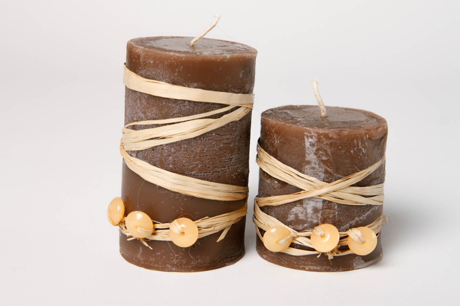 Оригинальные свечи ручной работы парафиновые свечи набор 2 штуки красивые свечи фото 3