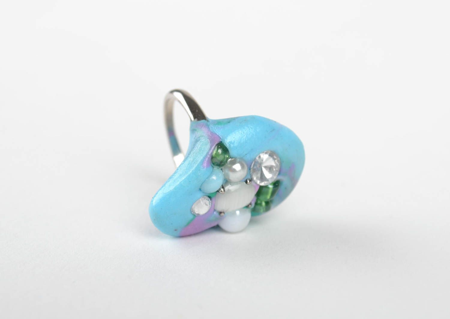 Plastic rings womens rings polymer clay handcrafted jewelry fashion accessories photo 4
