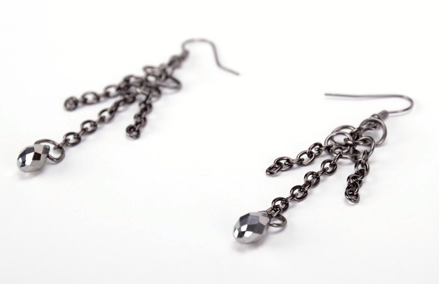 Metal earrings, handmade photo 1