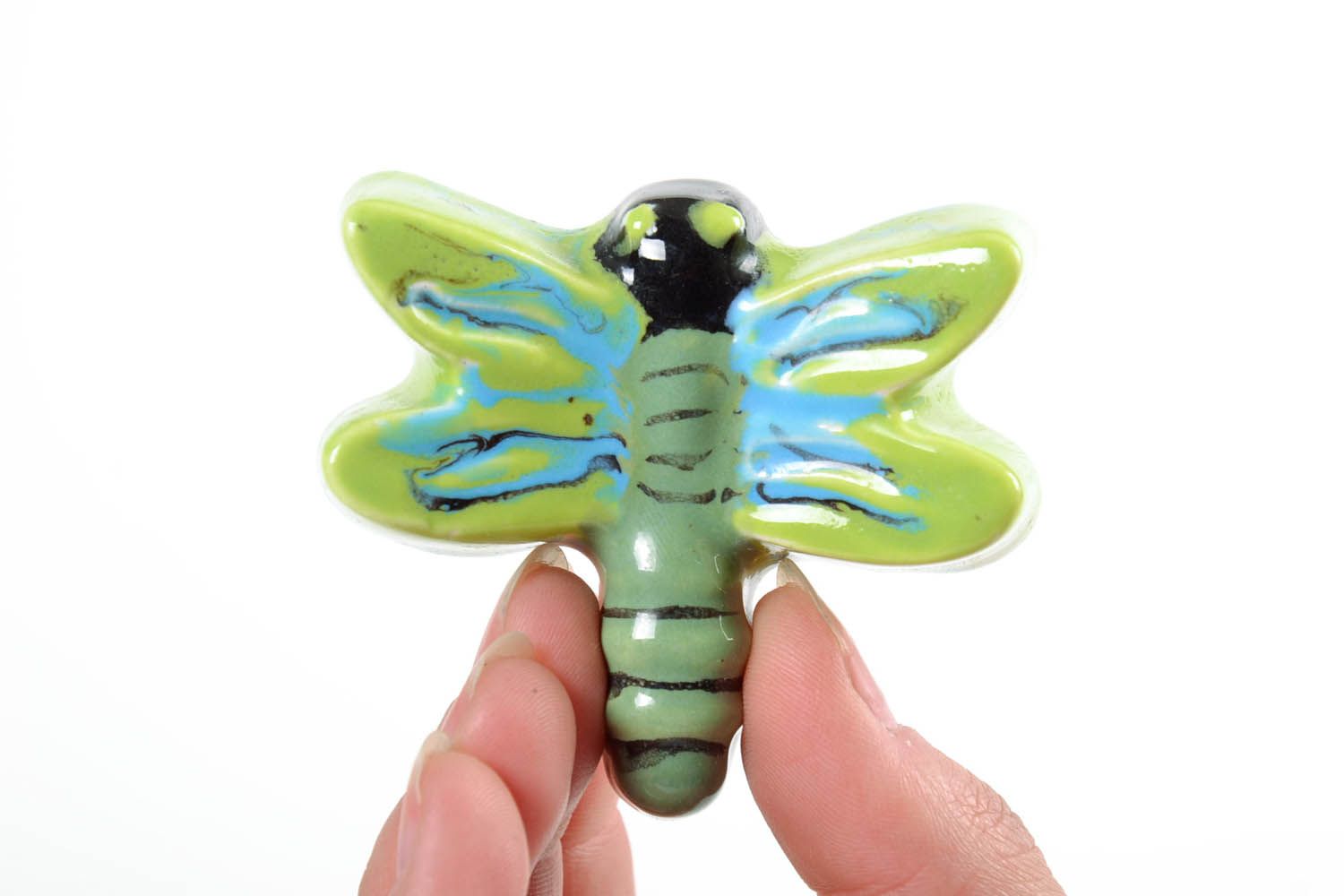 Dekorativer Magnet auf Kühlschrank Libelle foto 2