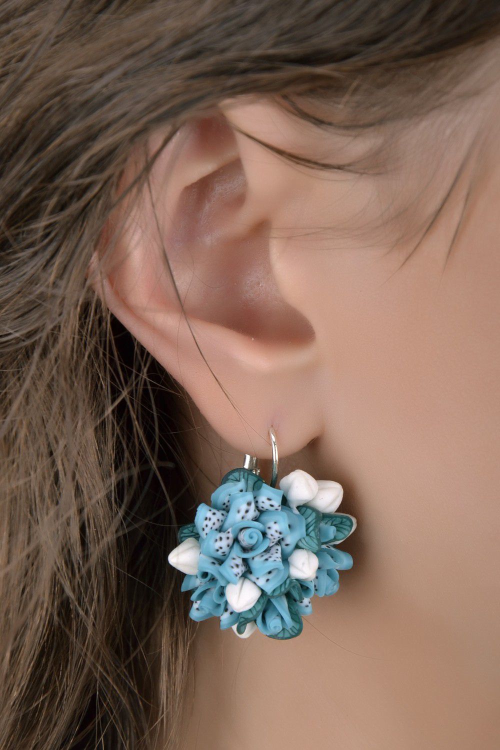 Handmade earrings made of polymer clay photo 4
