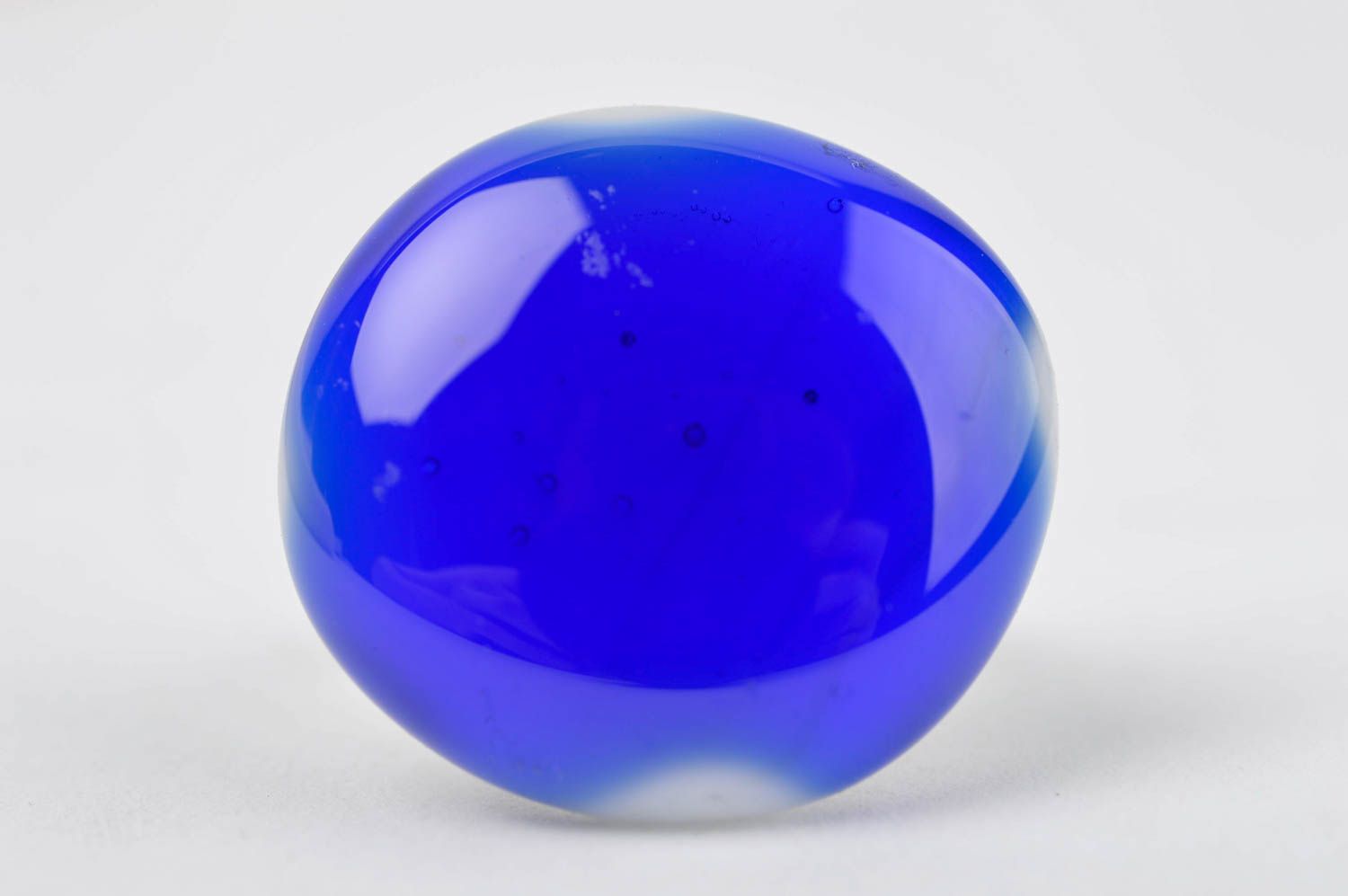 Handmade Glas Ring in Blau Damen Modeschmuck Accessoire für Frauen zart Lampwork foto 5