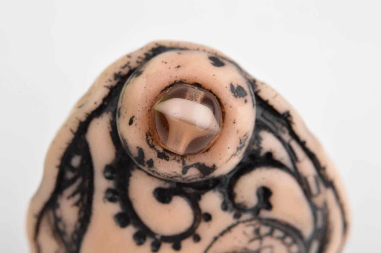 Bague fantaisie Bijou fait main pâte polymère forme originale Cadeau femme photo 3