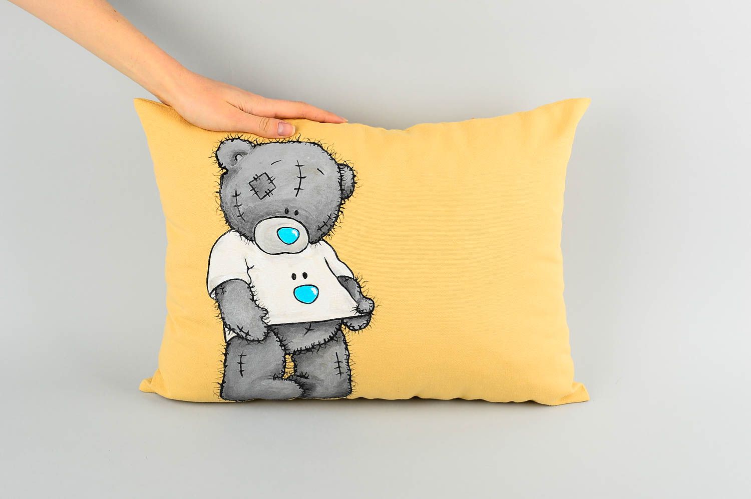Handmade cushion pillow for sofa teddy pillow interior decoration home decor  photo 2
