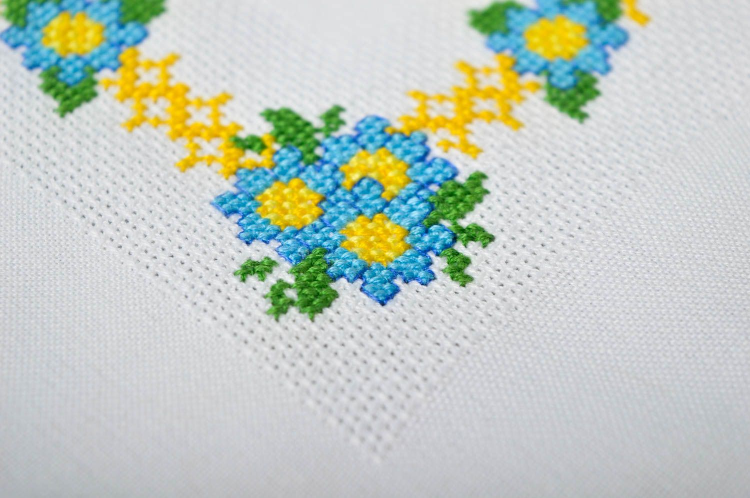 Домашний текстиль ручной работы льняная салфетка необычная вышитая салфетка фото 4