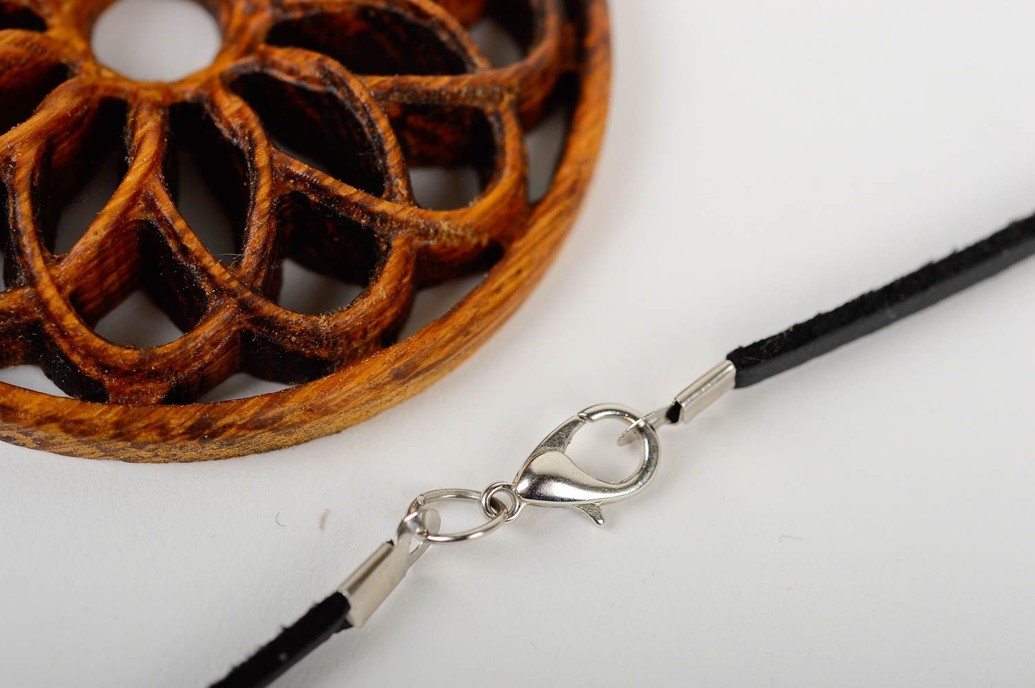 Handmade pendant unusual accessory gift ideas wooden pendant for women photo 5