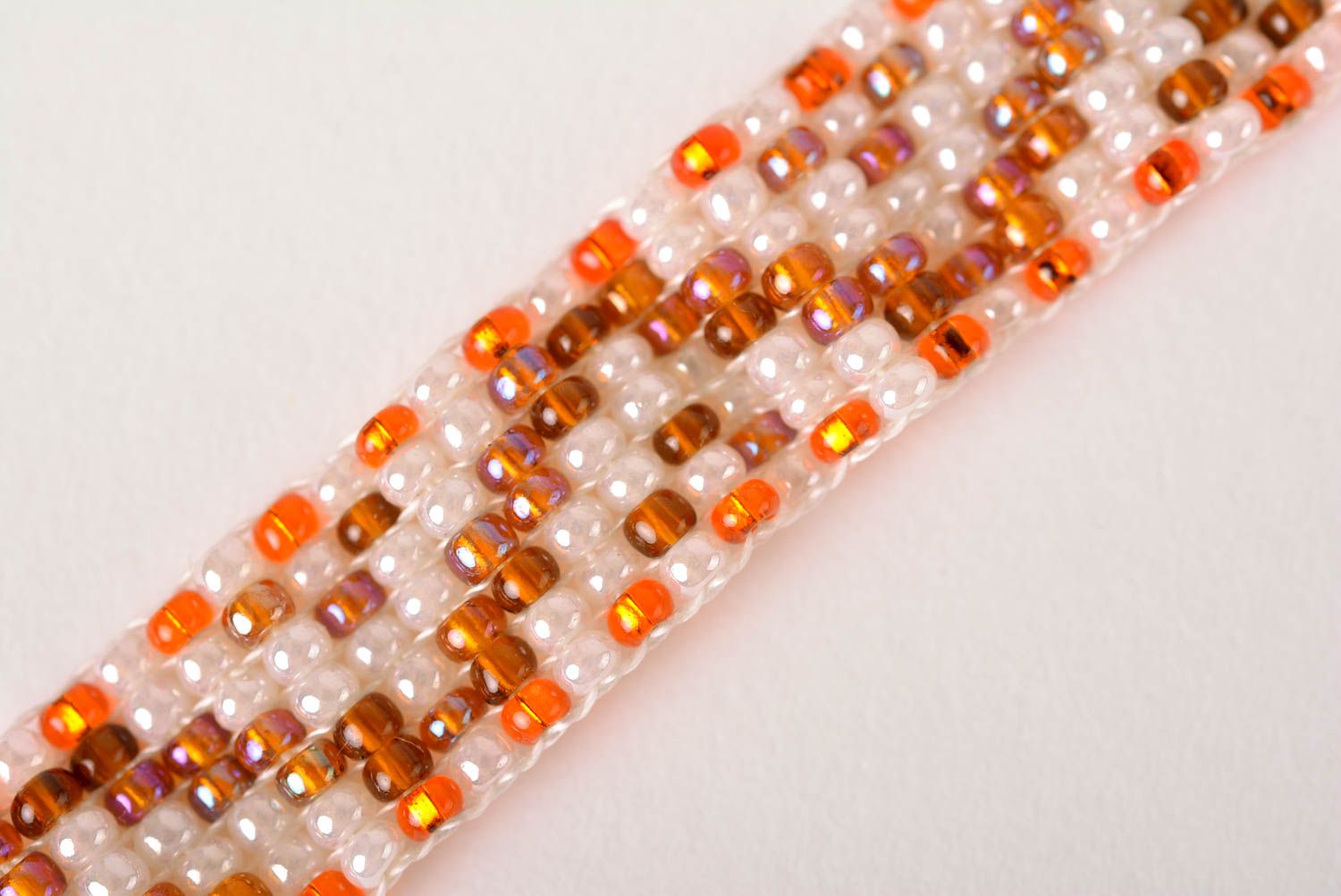 Bracelet en perles de rocaille Bijou fait main ornementé Cadeau pour ado photo 3