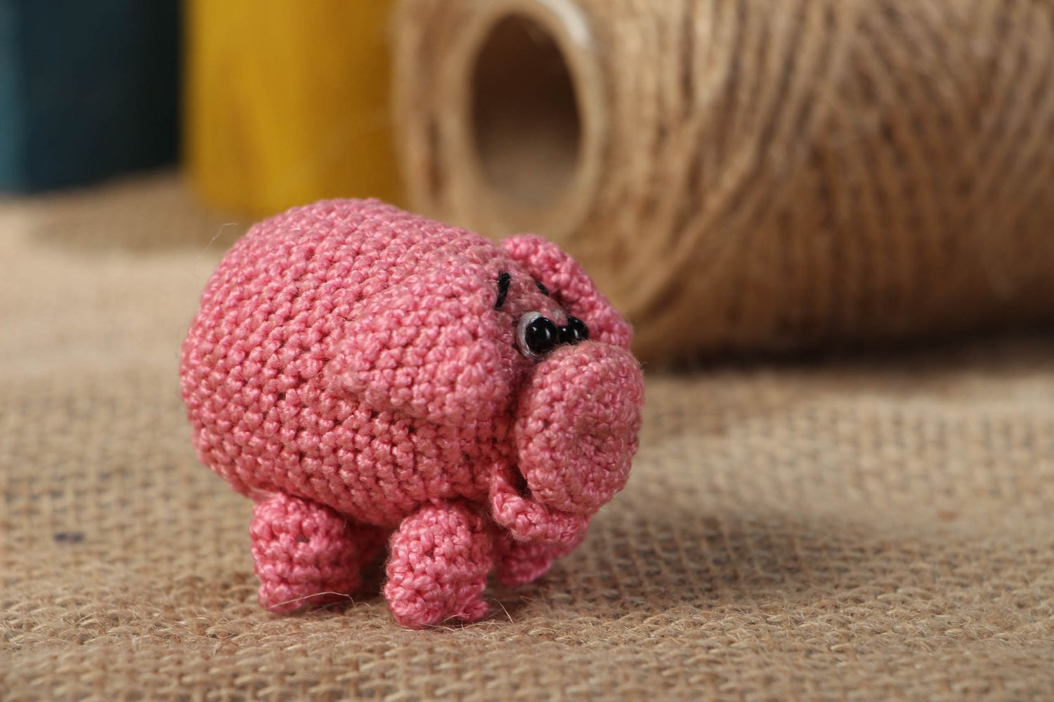 Hand crochet toy Pig photo 5