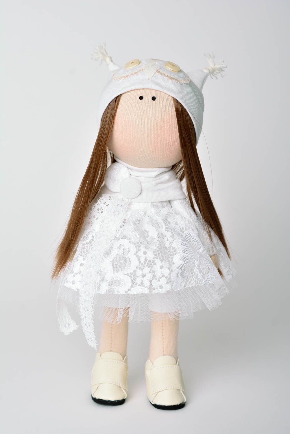 Кукла ручной работы кукла из ткани авторская кукла стильная модная красивая фото 1