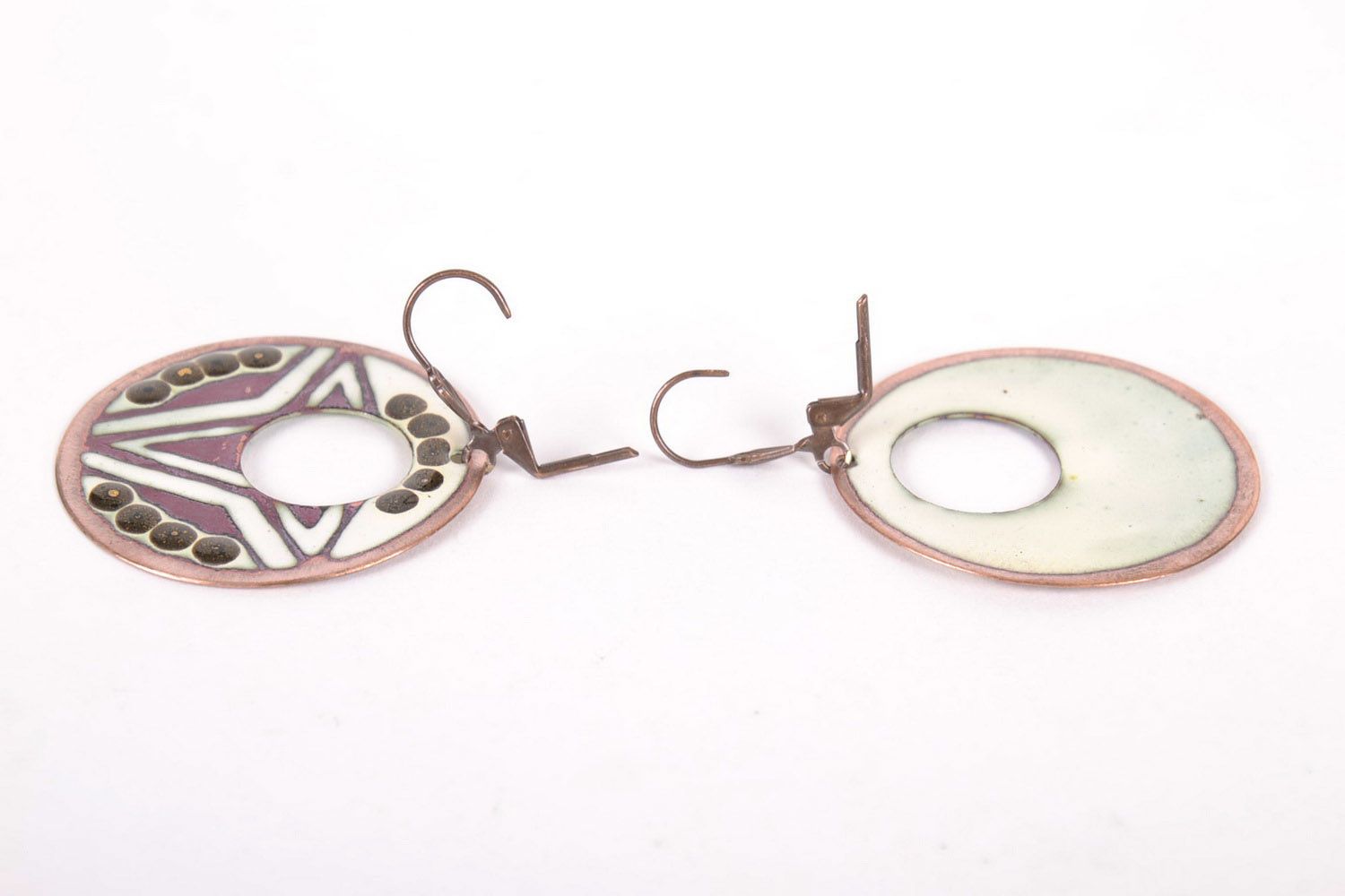Copper Round Earrings  photo 3
