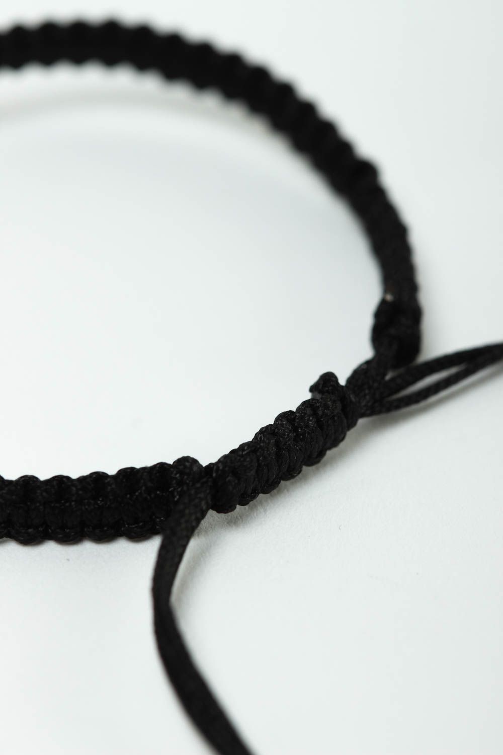 Bracelet textile Bijou fait main noir style marin Accessoire femme original photo 4