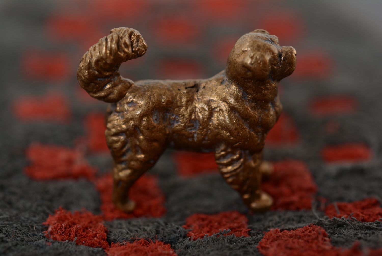 Figurine chien en bronze artisanale Saint-Bernard photo 5