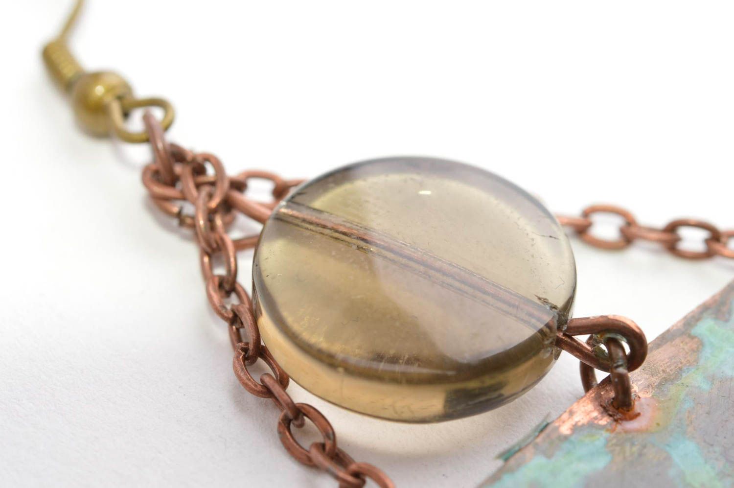 Handmade jewelry unusual gift designer accessories copper earrings gift ideas photo 5