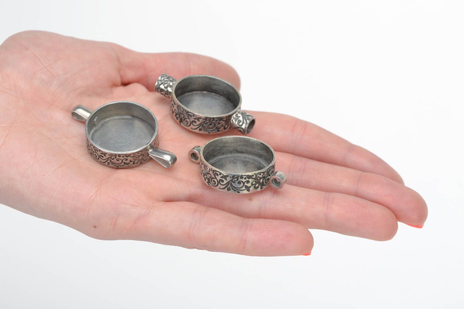 Fourniture métallique pour bracelets 3 pièces faites main en alliage plomb-étain photo 1