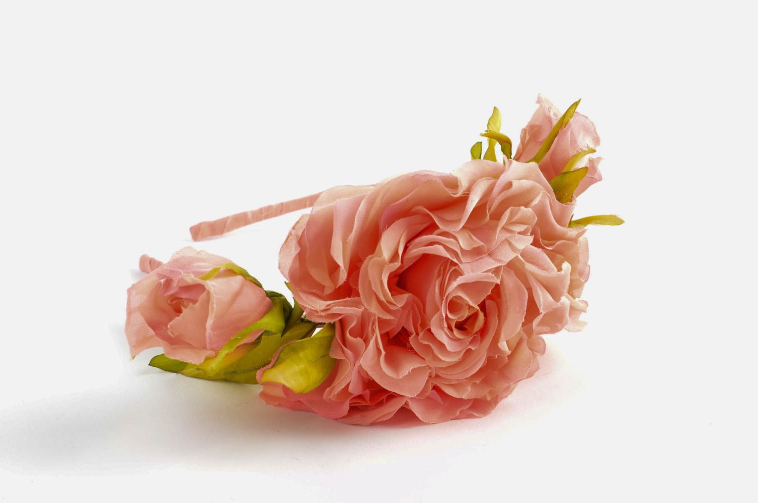 Diadema original vincha artesanal con rosas narajas accesorio para el cabello foto 2