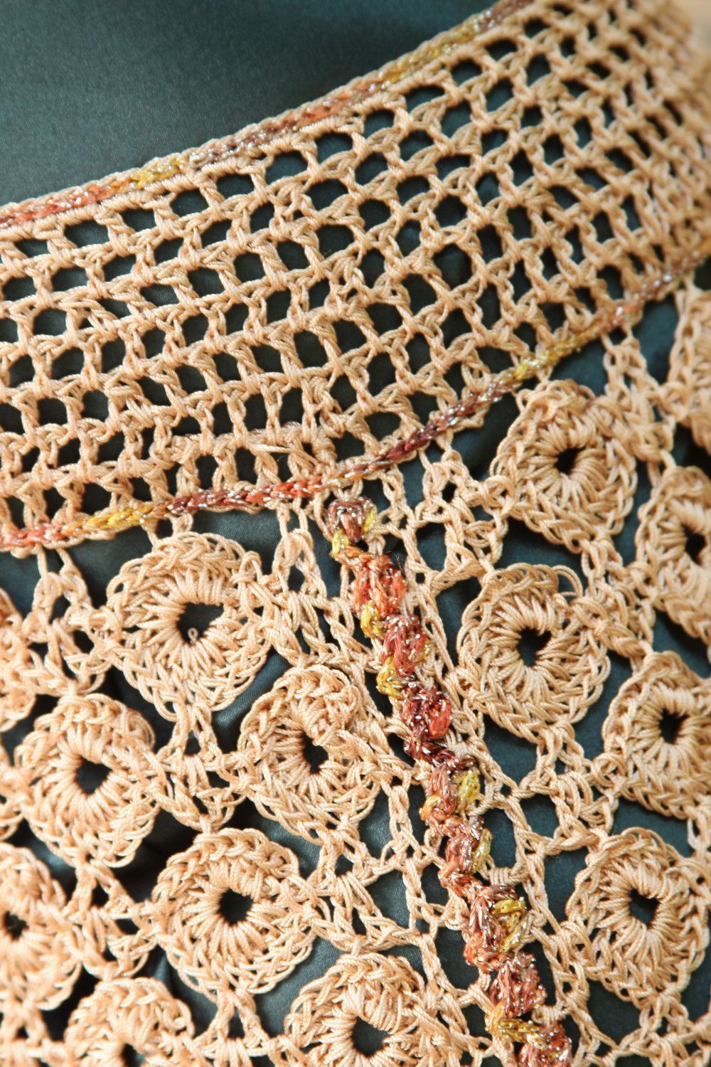 Jupe tricot ajourée en soie artificielle photo 4