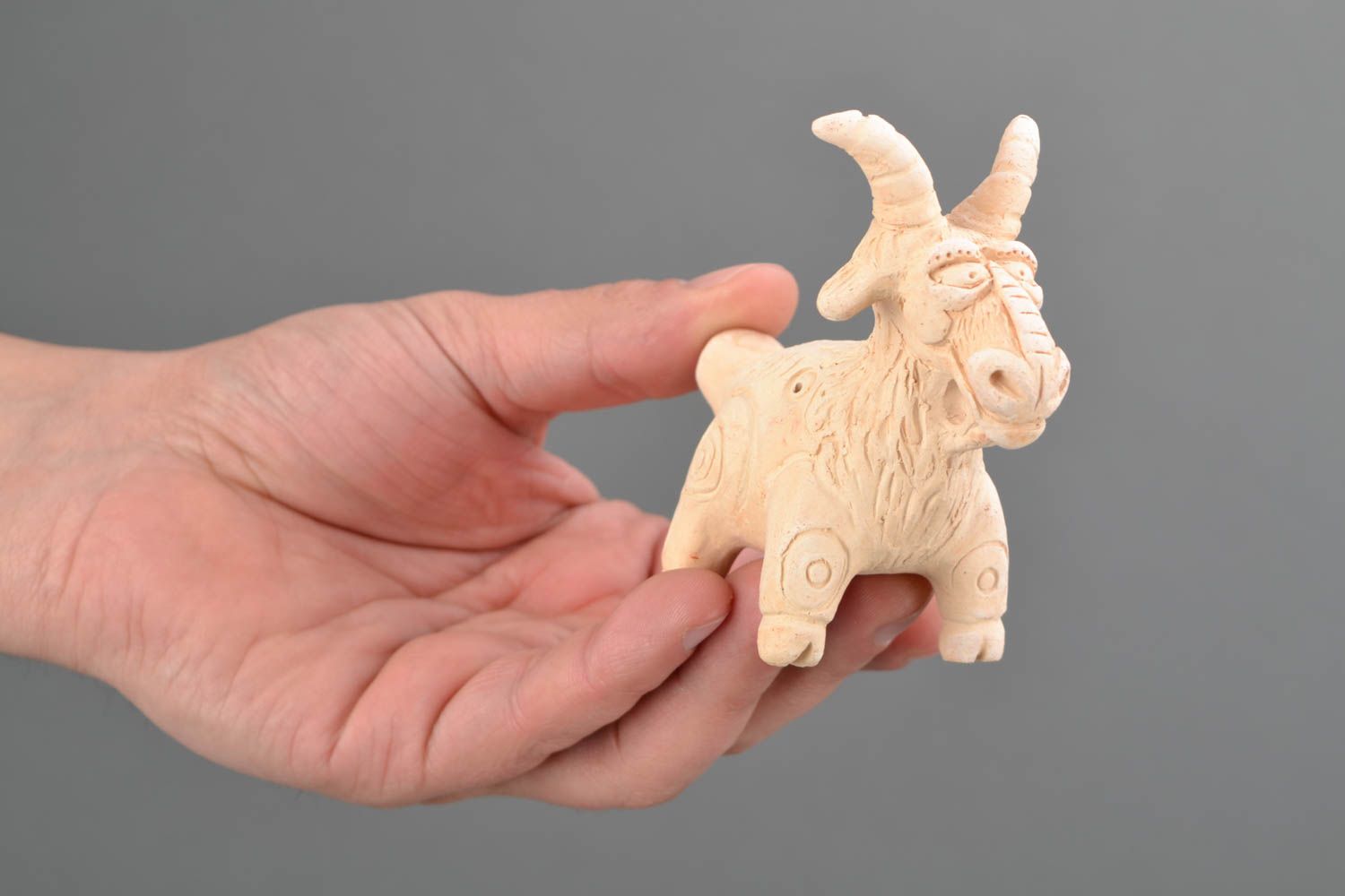 Ceramic whistle Goat photo 2