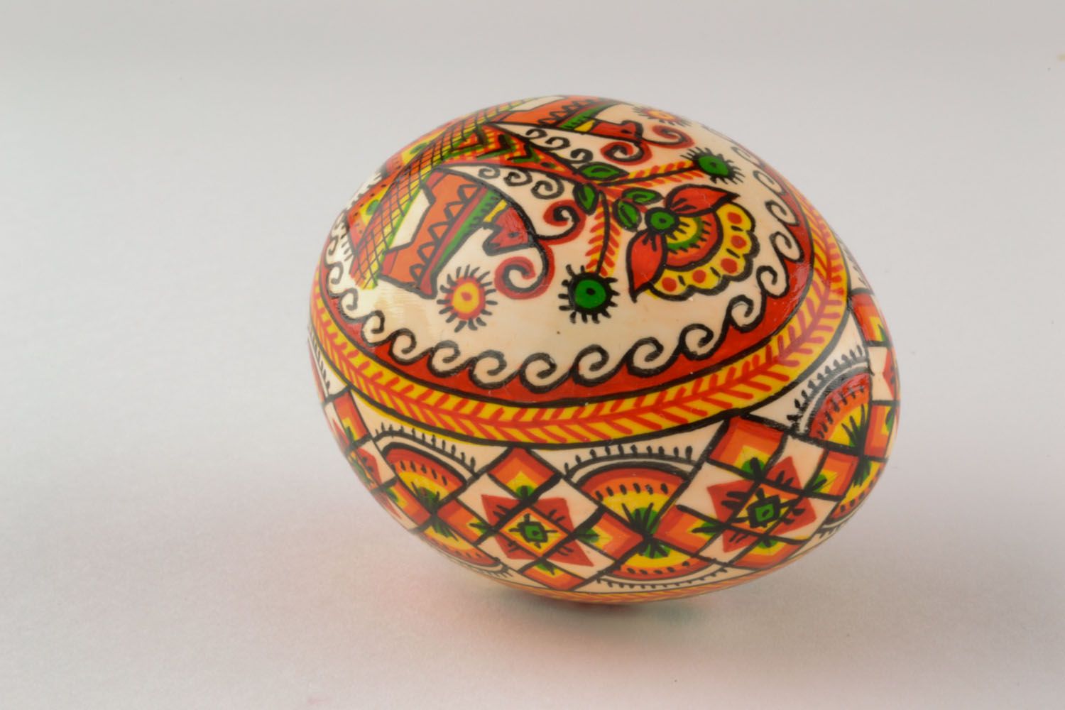 Author wooden egg with painting photo 3