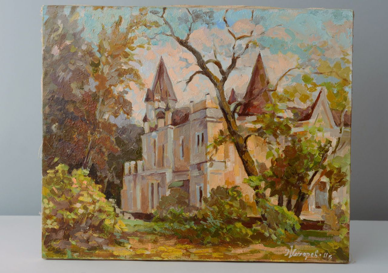 Oil cityscape painting Governor's House photo 1