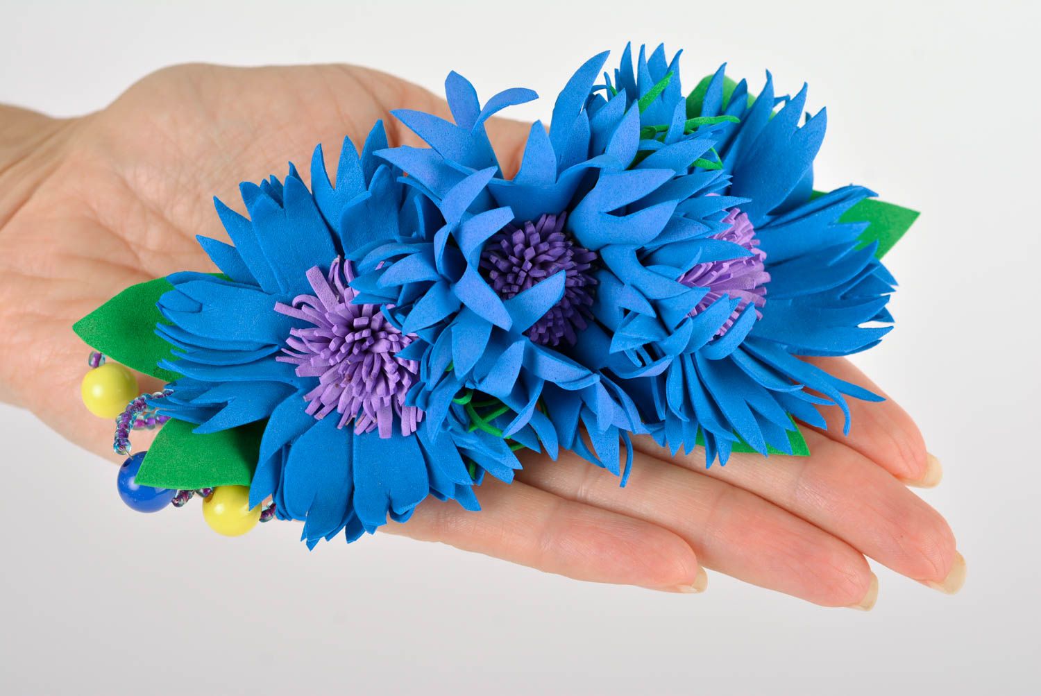 Children hair clips handmade flower barrettes elegant hair accessories for girls photo 3