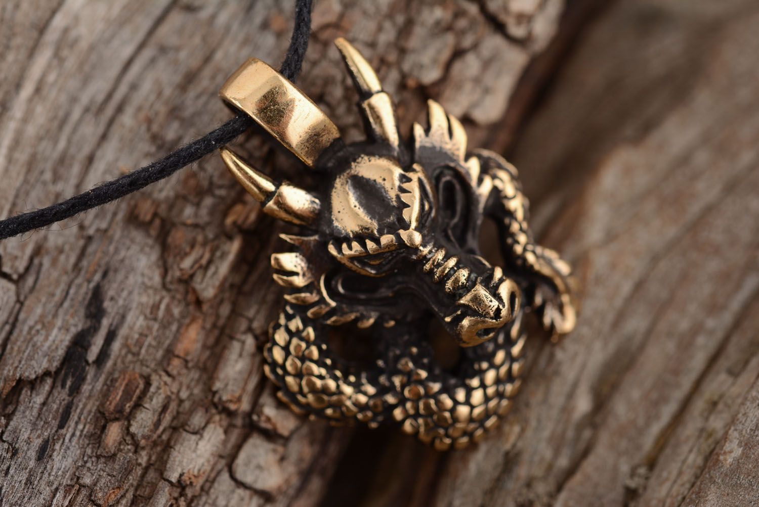 Homemade bronze pendant Dragon photo 3