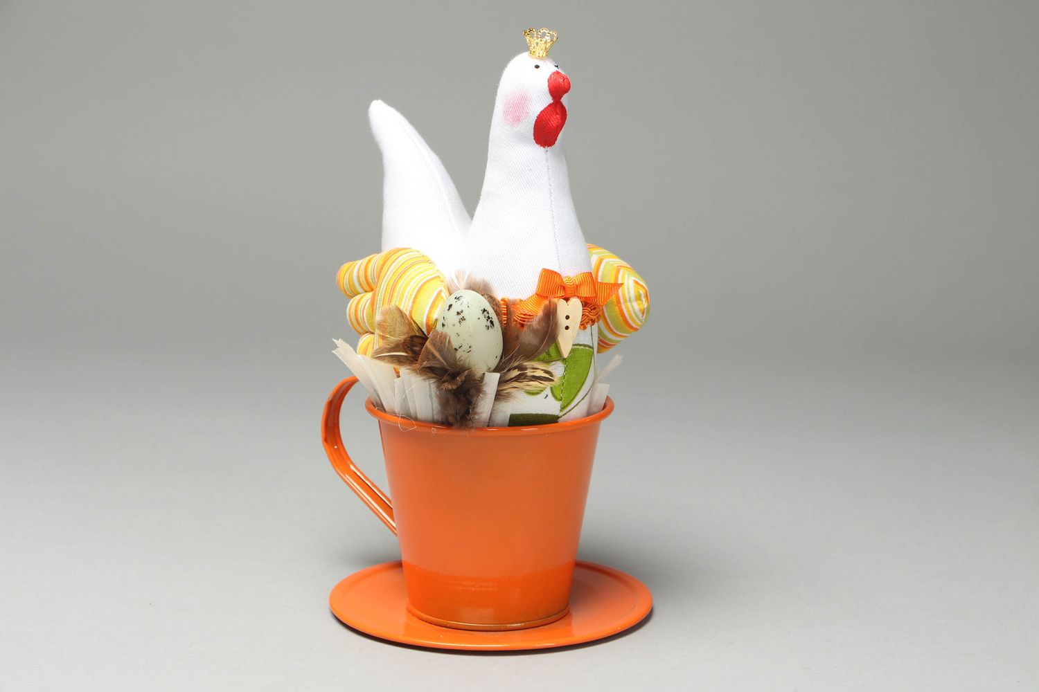 Soft interior toy Chicken in Orange Cup photo 1