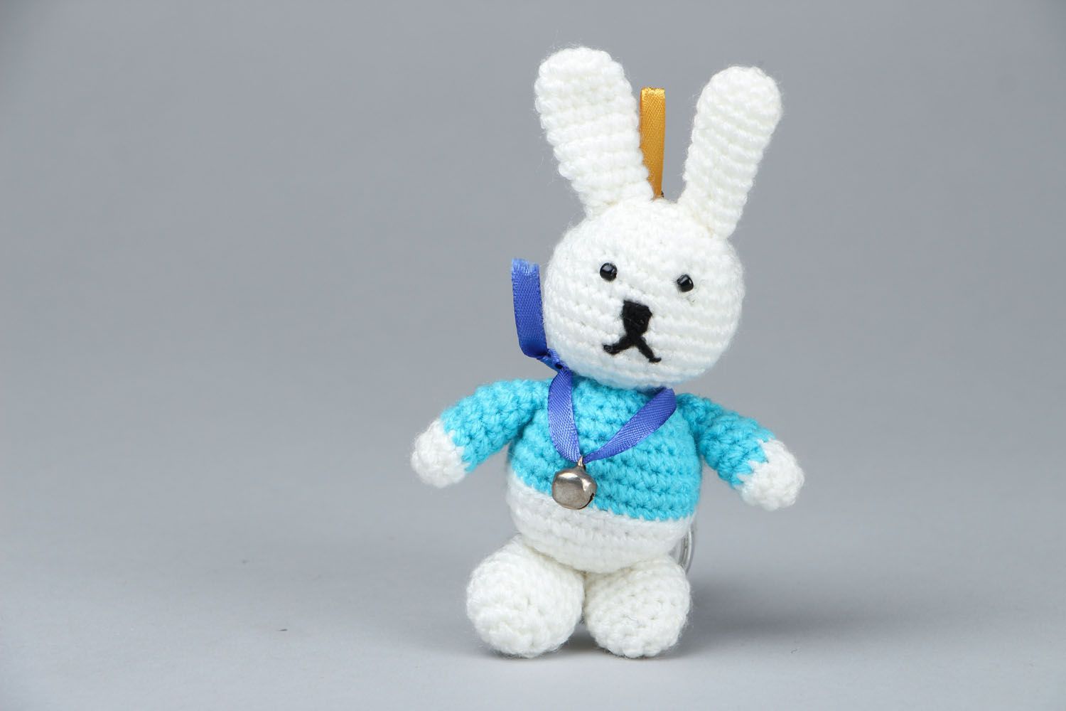 Crocheted handmade toy Funny Bunny photo 1