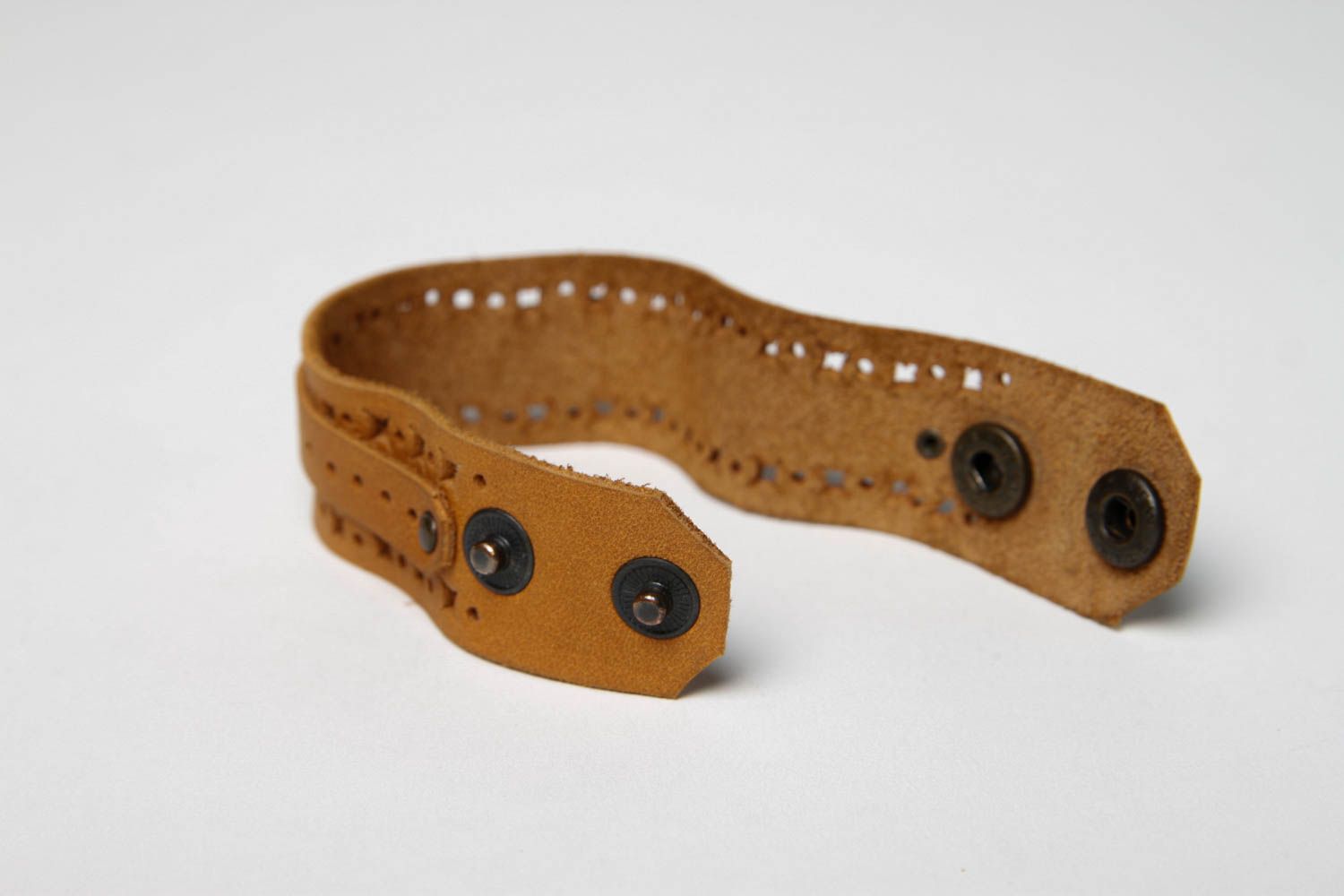 Handmade leather wrist bracelet fashion trends artisan jewelry designs photo 4