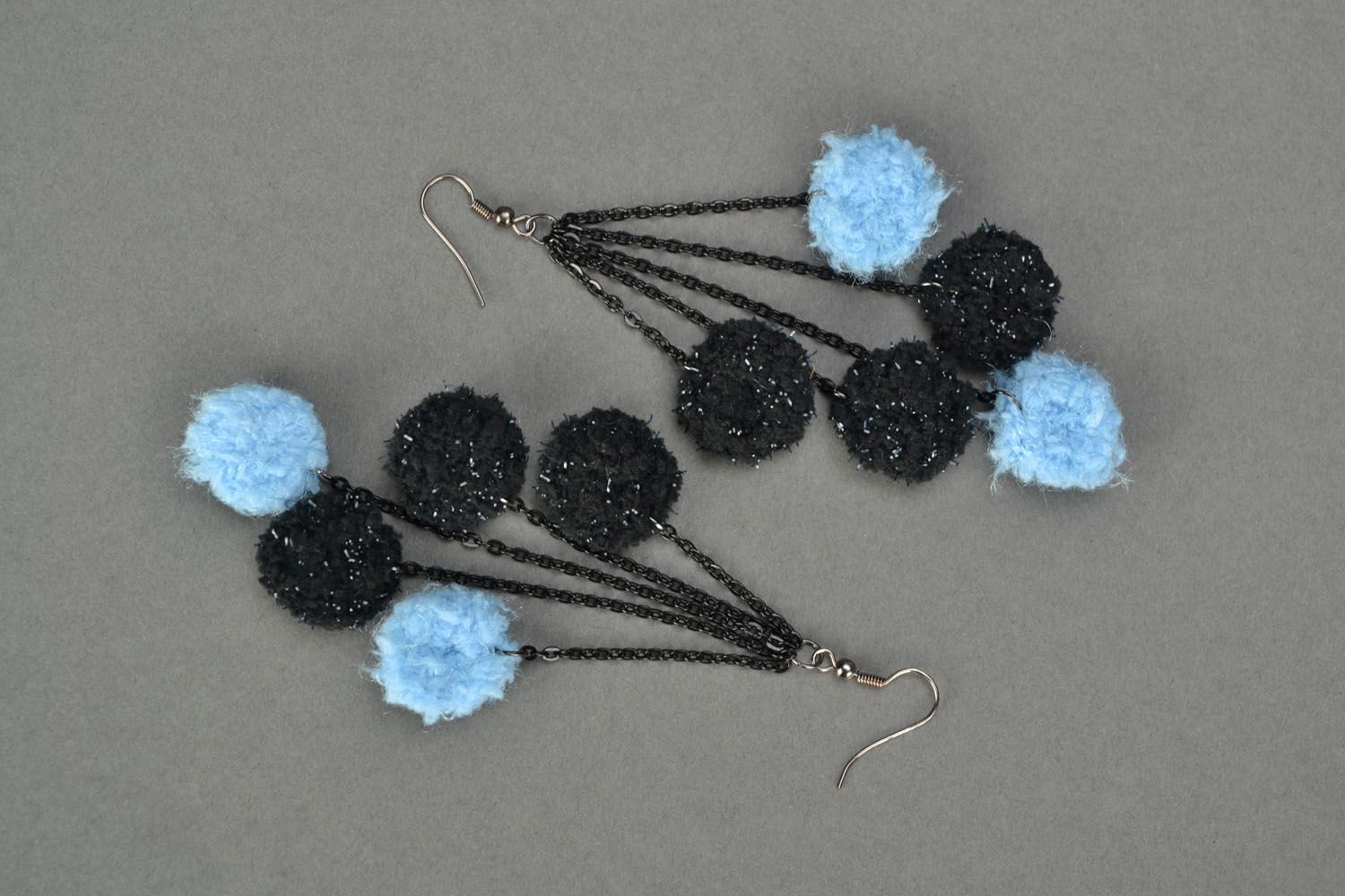 Homemade crochet earrings Balls photo 3