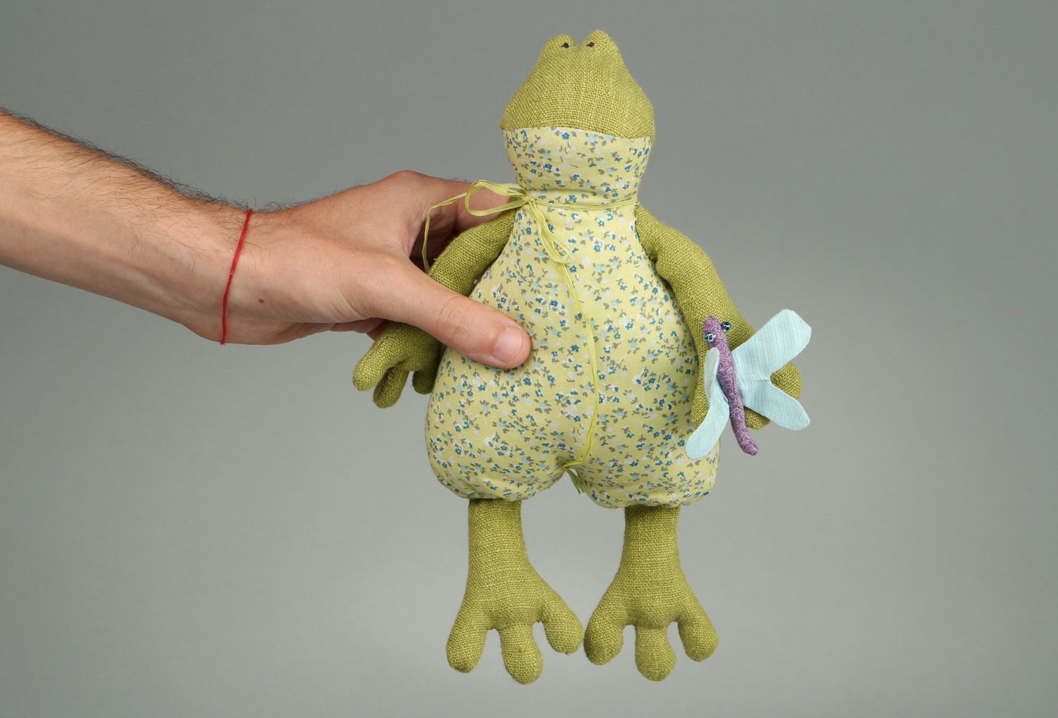 Handmade fabric toy Frog photo 4