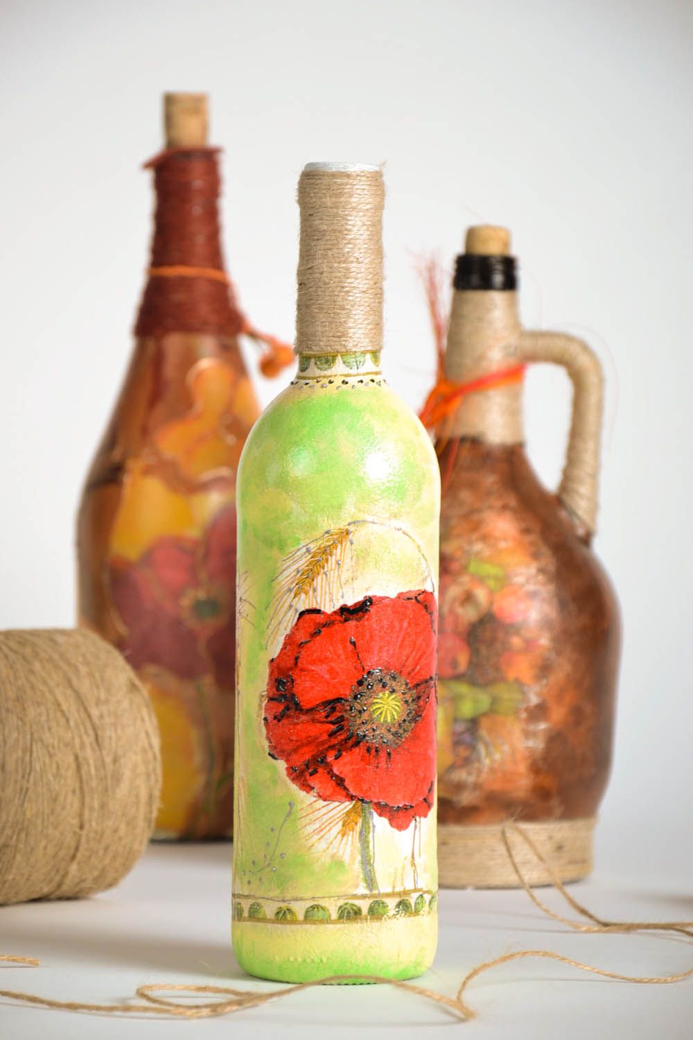 Decorative bottle Poppies photo 1