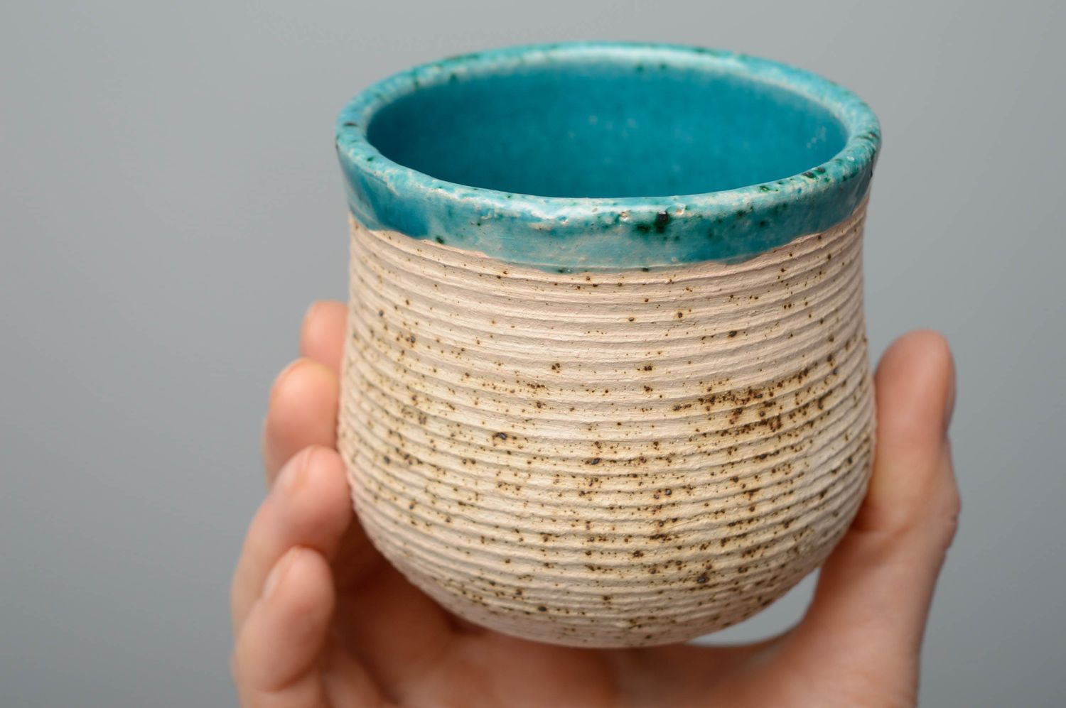 Чашка для чая керамическая глазурованная  фото 2