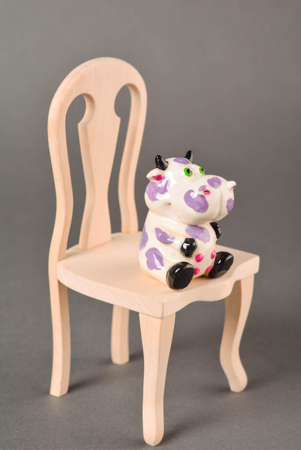 Figura de animal hecha a mano de yeso regalo para niño decoración de interior foto 1
