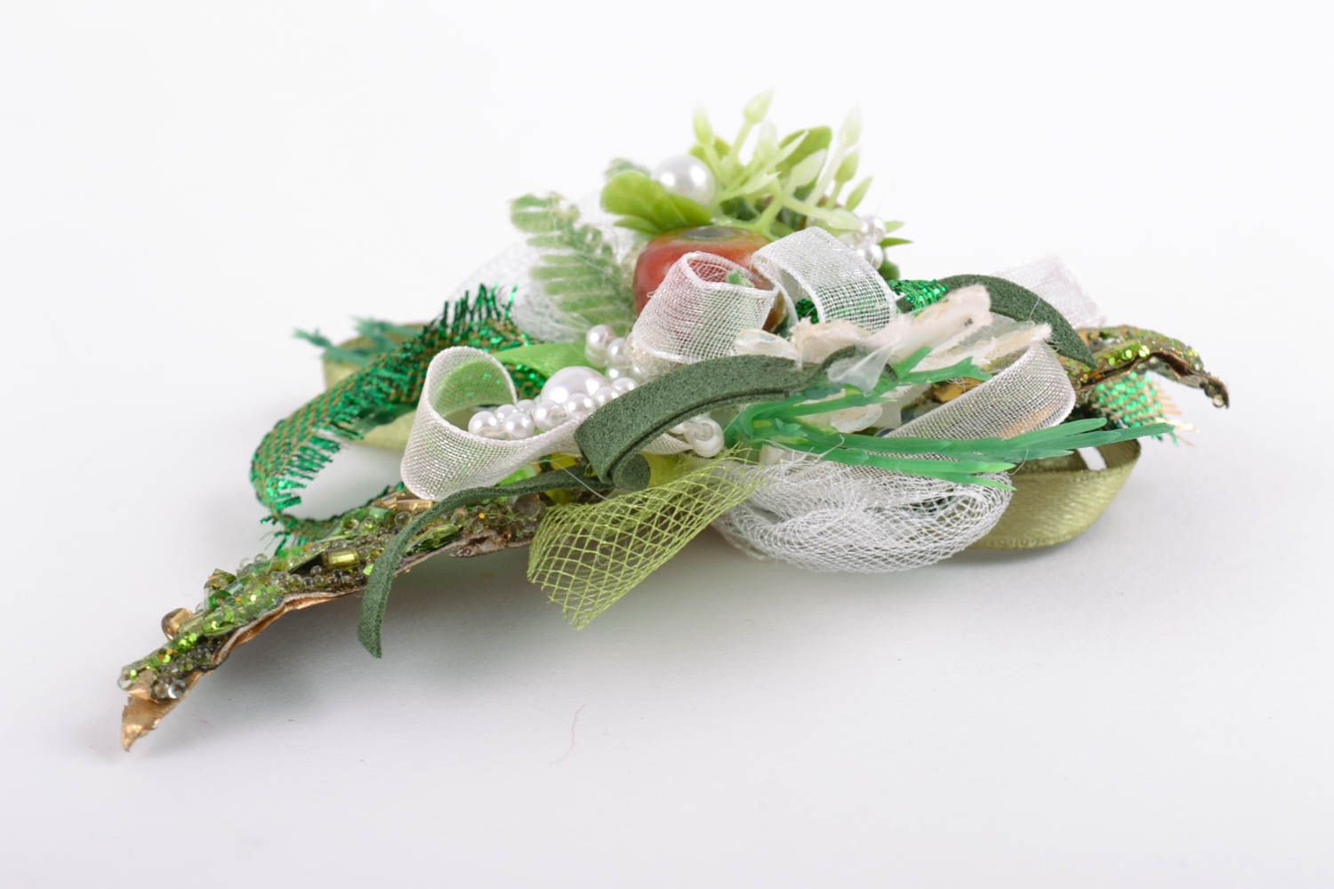 Fleurs artificielles pour barrette originales faites main fourniture pratique photo 5