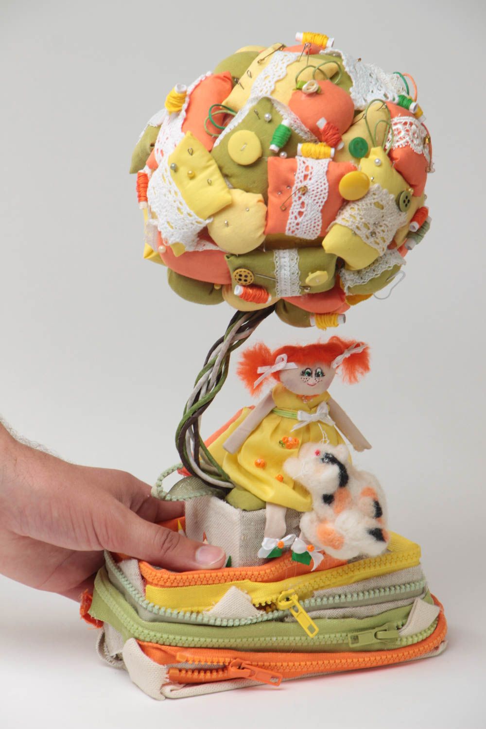 Topiaire fait main en coton arbre de bonheur décoration pour maison et cadeau photo 5