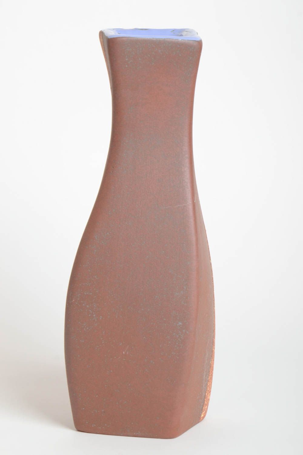 Сувенир ручной работы керамическая ваза для цветов декор интерьера цветок Майя фото 4